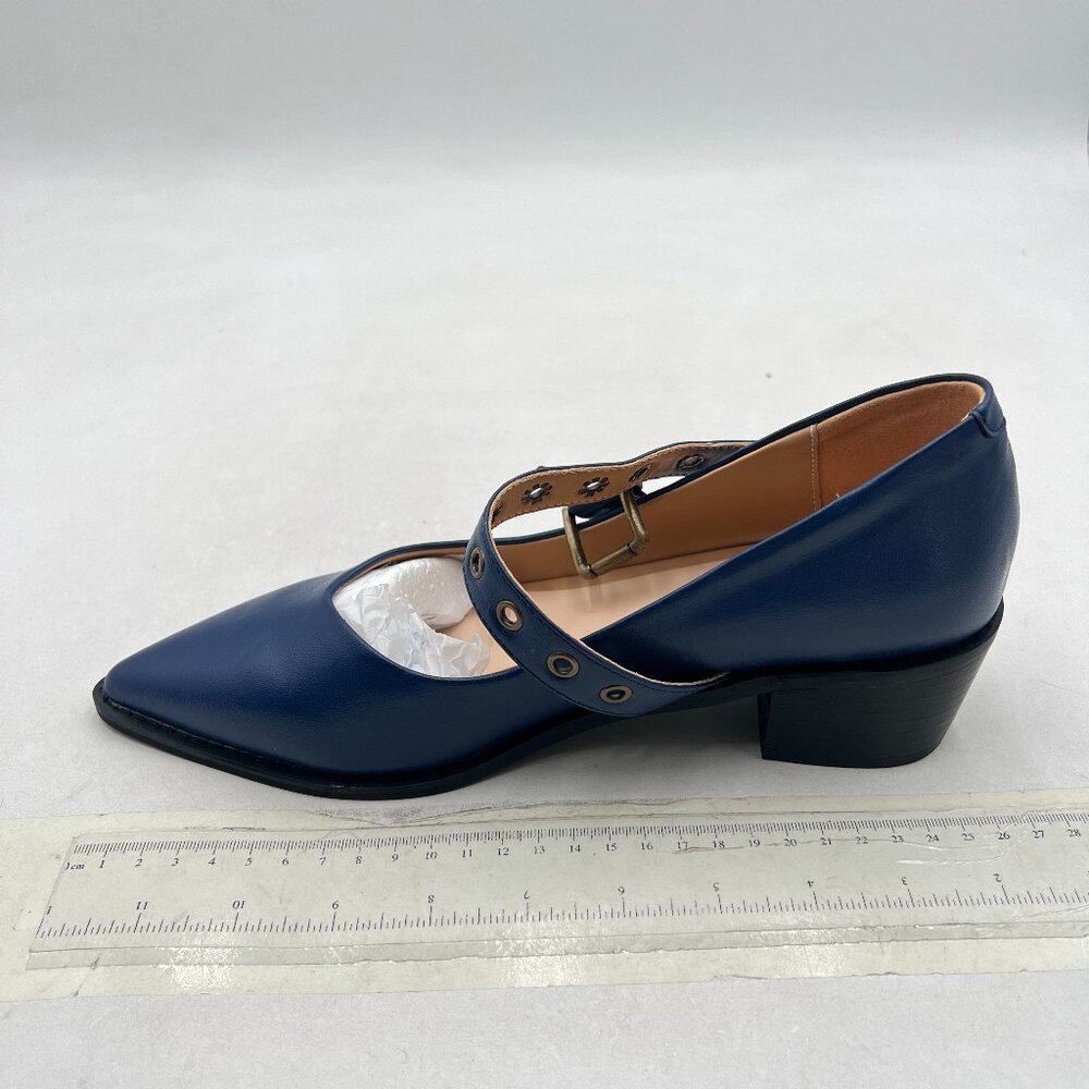 YDN Blue Heels with Strap Detail - Picture 2 of 8